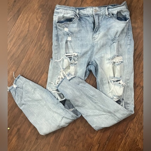 Cello Deconstructed Ankle Crop High Rise Jeans size 9 - Picture 3 of 9